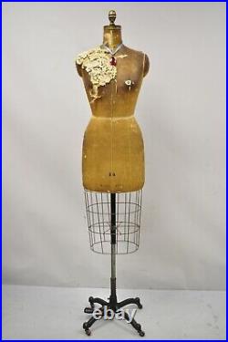 Antique J. R Bauman Model 1957 Size 14 Cage Dress Form Mannequin