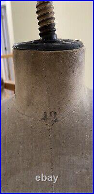 Antique Wasp Waist Bustle Couture Mannequin Dress Form, Edwardian