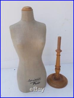 Antique miniature mannequin, mini dressform, Countertop, salesman sample Hivénia