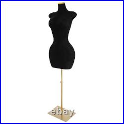 Black Female Mannequin Model with Stand Half-length Model Mannequin Dress Form