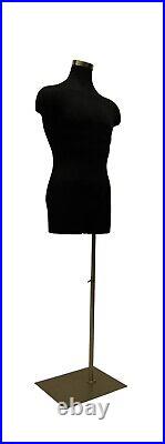 Black Men's Shirt and Pant Form Dress Form Body Form Mannequin Torso with Base