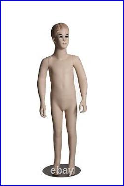Boys 12 Year Old Kids Fiberglass Mannequin with Realistic Face And Molded Hair