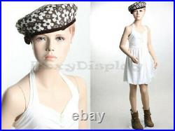 Child Fiberglass with Molded Hair Mannequin Dress Form Display #MZ-KD8