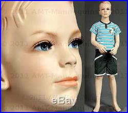 Child Male Mannequin standing boy, handmade maniquin, display manikin Ted