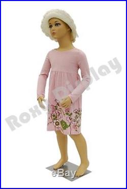 Child Plastic Realistic Mannequin Dress Form Display #PS-KD-5+FREE Wig