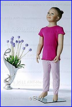 Child mannequin, smiling happy girl abt 2 years old, hand made manikin-Valerie