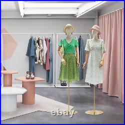 Clothing Mannequin Female Height Adjustable Detachable Female Dress Gold Base