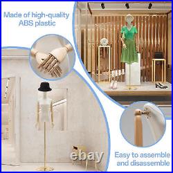 Clothing Mannequin Female Height Adjustable Detachable Female Dress Gold Base