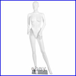 Costway 5.8FT Female Mannequin Plastic Full Body Dress Form Display withBase White
