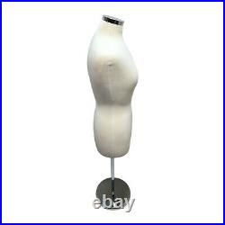 Cream 22-43H Adjustable Female Mannequin Dress Form Neck Block With Base