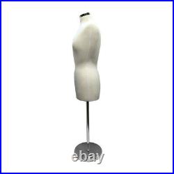 Cream 22-43H Adjustable Female Mannequin Dress Form Neck Block With Base