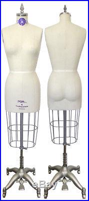 DRESS FORMS Professional Dress Form Size 12 Half Body Collapsible Shoulder