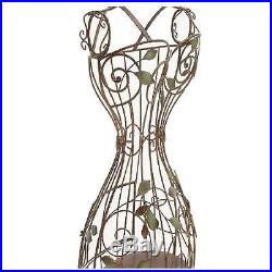 Display Clothing Metal Dress Mannequin Female Wire Stand Decor Vintage Body Iron