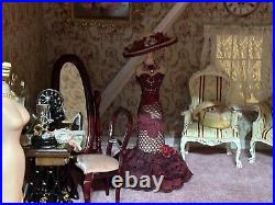 Dollhouse Miniature 112 Victorian artisan made Wedding Dress Form