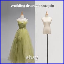 Dress Form Mannequin, Display Female Mannequin with Wooden Stand and Head, 51