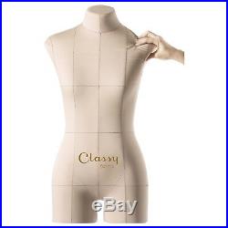 Dress Form Mannequin Eva Comfort Female Pinnable Sewing Tailor Beige XXS XXX