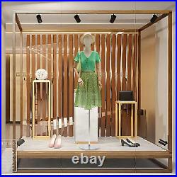 Dress Form Mannequin Sturdy Iron Base Height Adjustable Clothing fitting, Sliver
