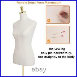 Dress Form Mannequin Torso, 43-73 Inch Height Adjustable Female Manikin Beige