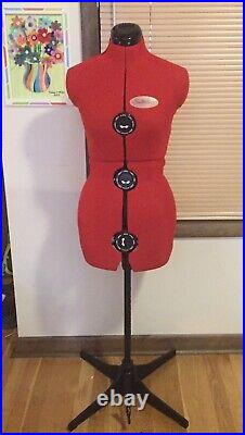 Dritz Sew Perfect Dress Form Size Small Red Used Excellent Condition
