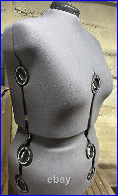 Dritz Silver Gray Twin Fit Adjustable Tri Pod Stand Dress Form