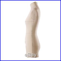 Eva Female Fully Pinnable Sewing Dress Form Soft Tailor Mannequin Beige XXS-XXXL