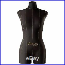 Eva Female Fully Pinnable Sewing Dress Form Soft Tailor Mannequin Black XXS-XXXL