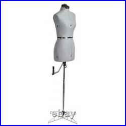 FAMILY DRESSFORM FN-P Family Petite Adjustable Mannequin Dress Form Grey