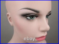 FIBERGLASS Woman Mannequin White Female Fleshtone Head Face Bust Retail Display