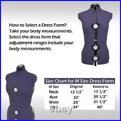 Female Adjustable Mannequin Dress Form for Sewing, Mannequin Body Torso (Large)