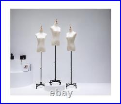 Female Dress Form Mannequin Torso, Adjustable Height 51-75 Inch Stand, Maniki