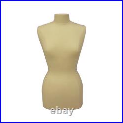 Female Dress Form Pinnable Foam Mannequin Torso Size 6-8 with Square Metal Base