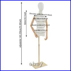 Female Dress Form Pinnable Foam Mannequin Torso with Adjustable Metal Base