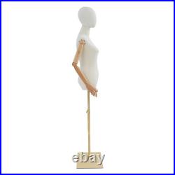 Female Dress Form Pinnable Foam Mannequin Torso with Adjustable Metal Base