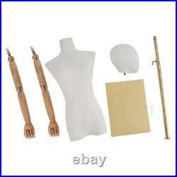 Female Dress Form Pinnable Foam Mannequin Torso with Adjustable Metal Base