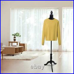 Female Dress Form Pinnable Mannequin Body Torso With Wooden Tripod Base Stand