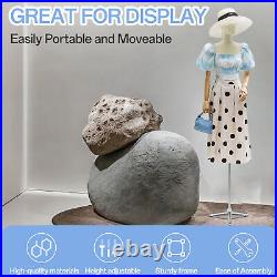 Female Dress Form Torso Body Mannequin with Adjustable Wood Stand Clothing Display