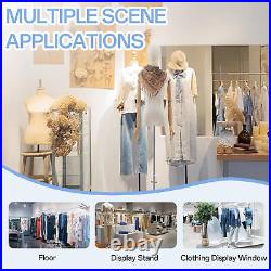Female Dress Form Torso Body Mannequin with Adjustable Wood Stand Clothing Display