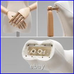 Female Dress Form Torso Body Mannequin with Adjustable Wood Stand Clothing Display