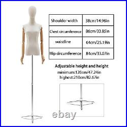 Female Dress Mannequin Portable Display Height Adjustable Clothing fitting