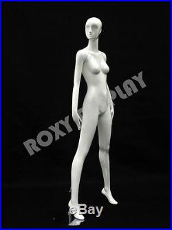 Female Fiberglass Glossy White Mannequin Abstract Style Roxy Display#MD-XD02W