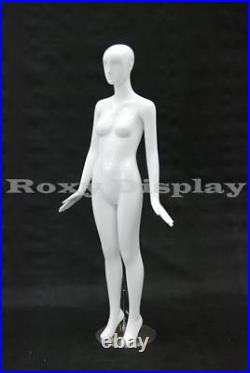 Female Fiberglass Glossy White Mannequin Eye Catching Abstract StyleMD-PETITE01W