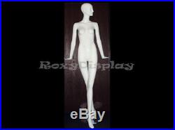 Female Fiberglass Glossy White Mannequin Eye Catching Abstract Style #MD-XD10W