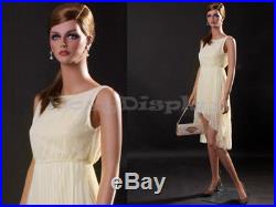 Female Fiberglass Mannequin Beautiful Face with elegant pose Style #MZ-LISA3