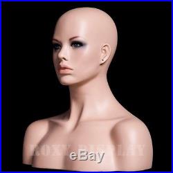 Female Fiberglass Mannequin Head Display Dress Form #MZ-H1