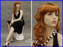 Female Fiberglass Mannequin Pretty Face Elegant Looking Dress Form #MD-9020