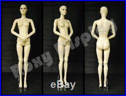 Female Fiberglass Mannequin with Two interchangeable Heads Display #MZ-ABF1