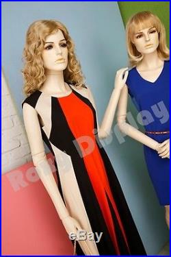 Female Fiberglass Mannequin with Two interchangeable Heads Display #MZ-ABF3
