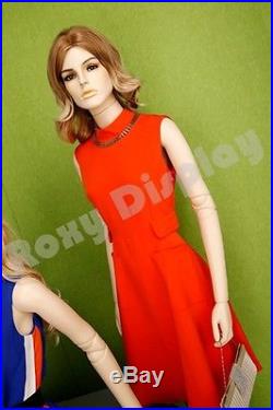 Female Fiberglass Mannequin with Two interchangeable Heads Display #MZ-ABF4