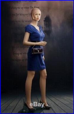 Female Fleshtone Adult Full Body Mannequin with Molded Hair and Realistic Face