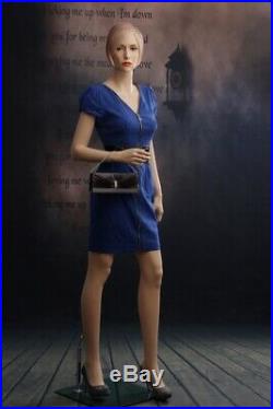 Female Fleshtone Adult Full Body Mannequin with Molded Hair and Realistic Face